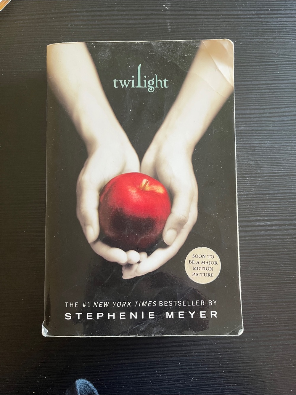 Twilight by Stephenie Meyer — Black Cover with Red Apple